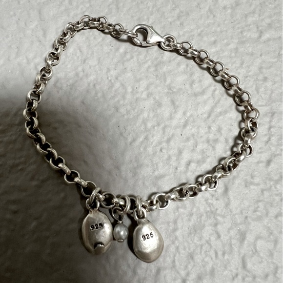 Sterling Silver Mom and Baby Charm Bracelet - Picture 2 of 4